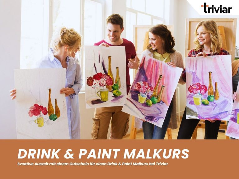 Drink & Paint Malkurs Gutschein